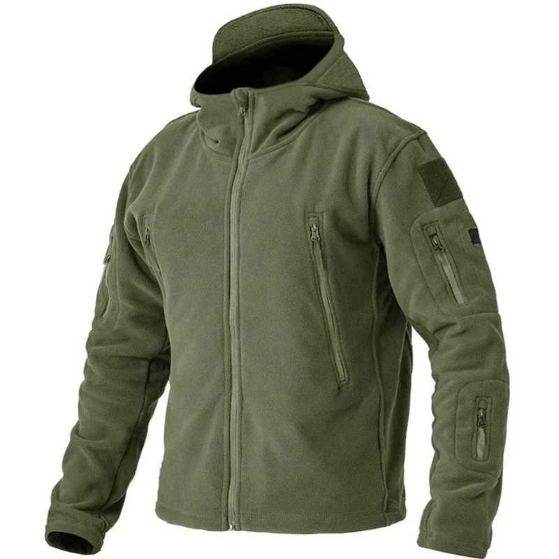 Mens Tactical Fleece Jackets Work Coats Hooded Safari Coats Outdoor Warm Camping Climbing Fishing Hiking Trekking Windbreaker J251029