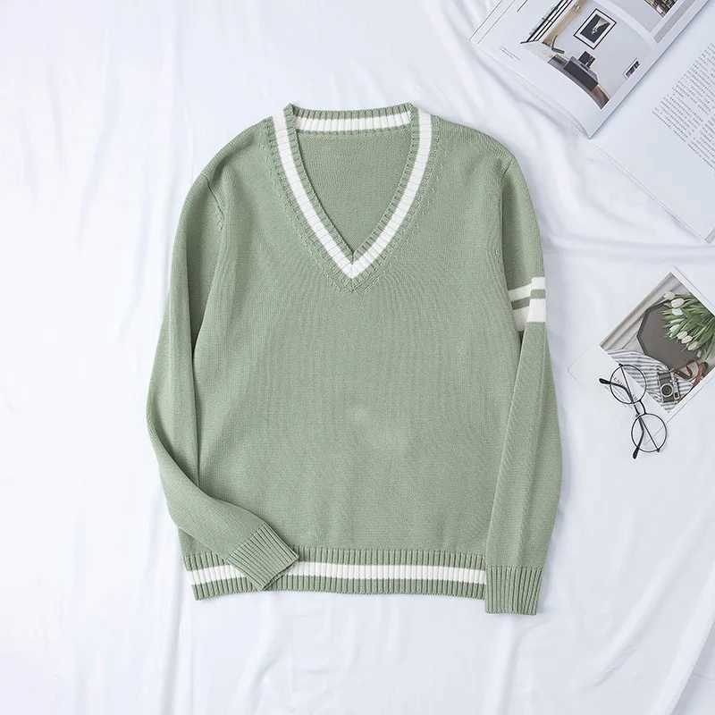 Japanese Fashion Jk School Uniform Cotton Thicken V Collar Knit Sweater 2021 Autumn And Winter New Female Jk Uniform Sweaters J251029