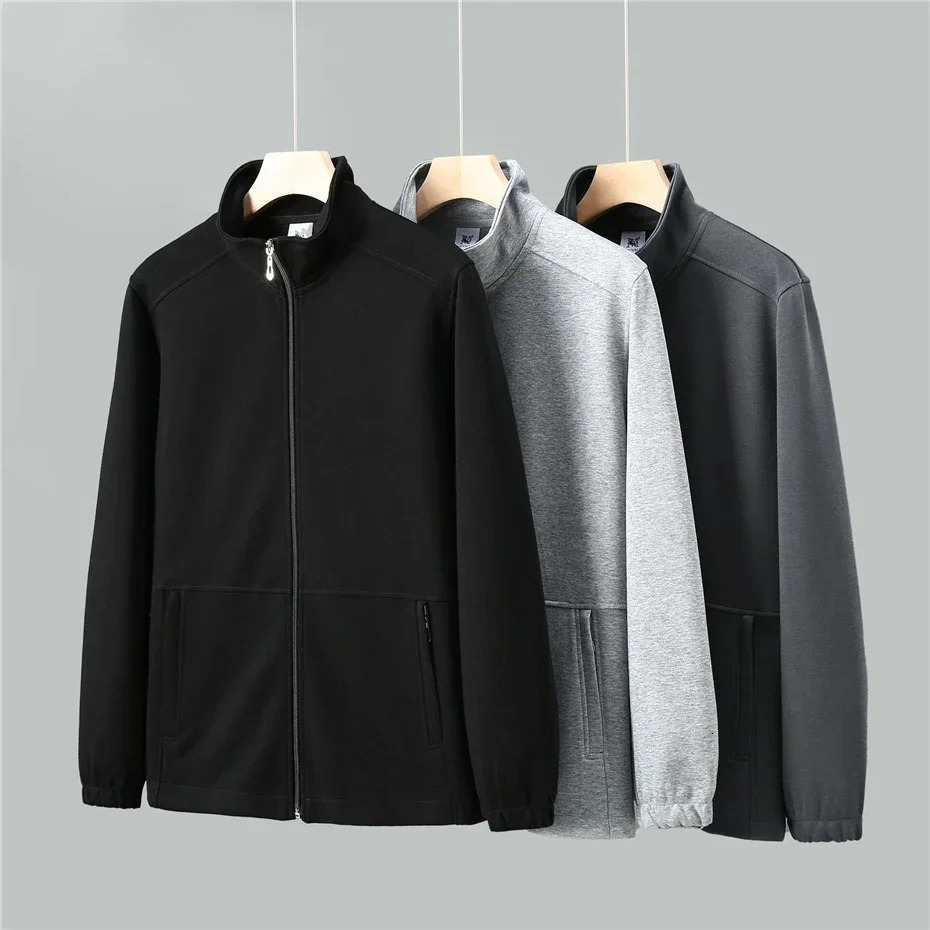 Extra Big Size Mens Spring Jacket Stand Collar Zip Up Coat Male Plus Large 10XL 12XL Loose Casual Fashion Work Wear Outerwear 251029