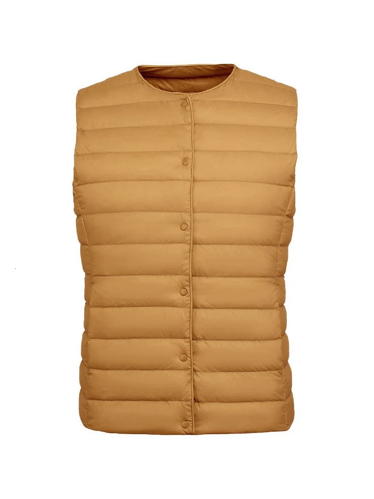 Bang 90 Matt Fabric Womens Warm Vests Ultra Light Down Vest Women Two Ways Waistcoat Portable Warm Sleeveless Winter Liner 251029