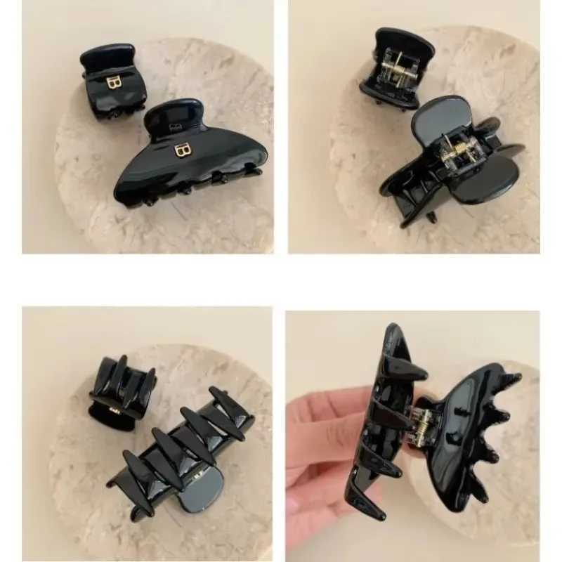 Korean version of letter b hairpin acetic acid arc grab clip girl high ponytail premium hair accessories crab hairpinW251028