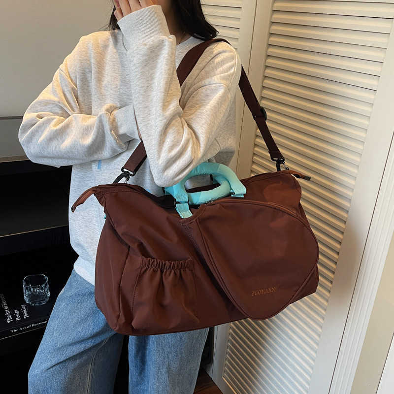 New Badminton Bag Outdoor Sports Racket Bag Single Shoulder Crossbody Bag Unisex Large Capacity Dry Wet Separation Gym Bag