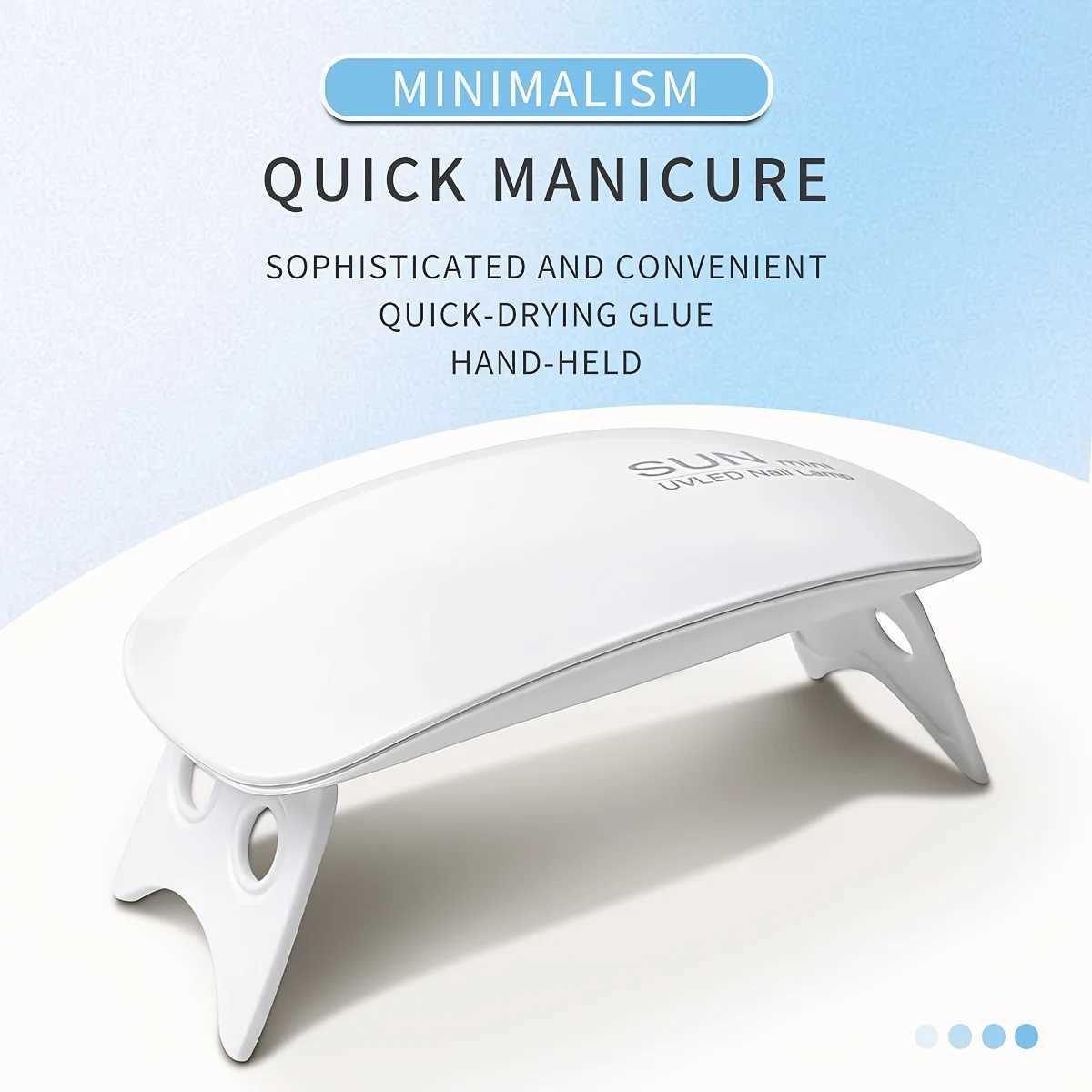 1Pc 6 Lamp Beads White Mini Mouse Nail Lamp Nail Portable Micro USB Power Supply Cable Home Use Drying Lamp For Gel J251117