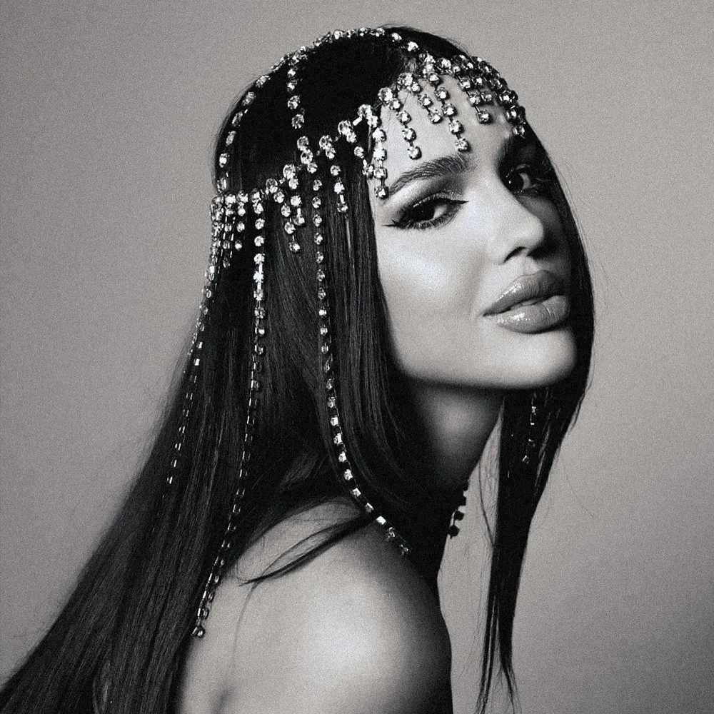 Charming Crystal Tassel Headpiece Chain Hat Stage Performance Jewelry Long Multilayer Rhinestone Hair Chain Tiara NightclubW251029