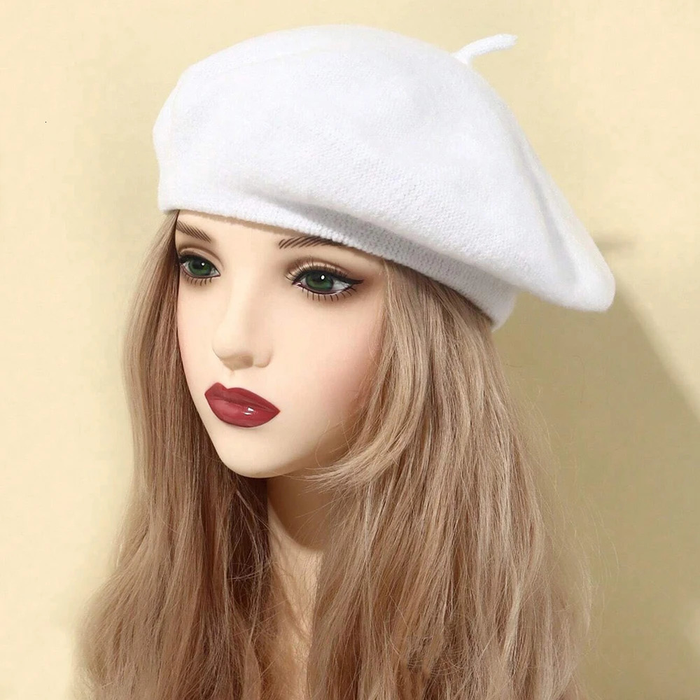 1pc Autumn And Winter Womens Knitted Warm Hat French Fashion Beret Versatile Temperament Painter Hat Suitable For Daily Use 251029