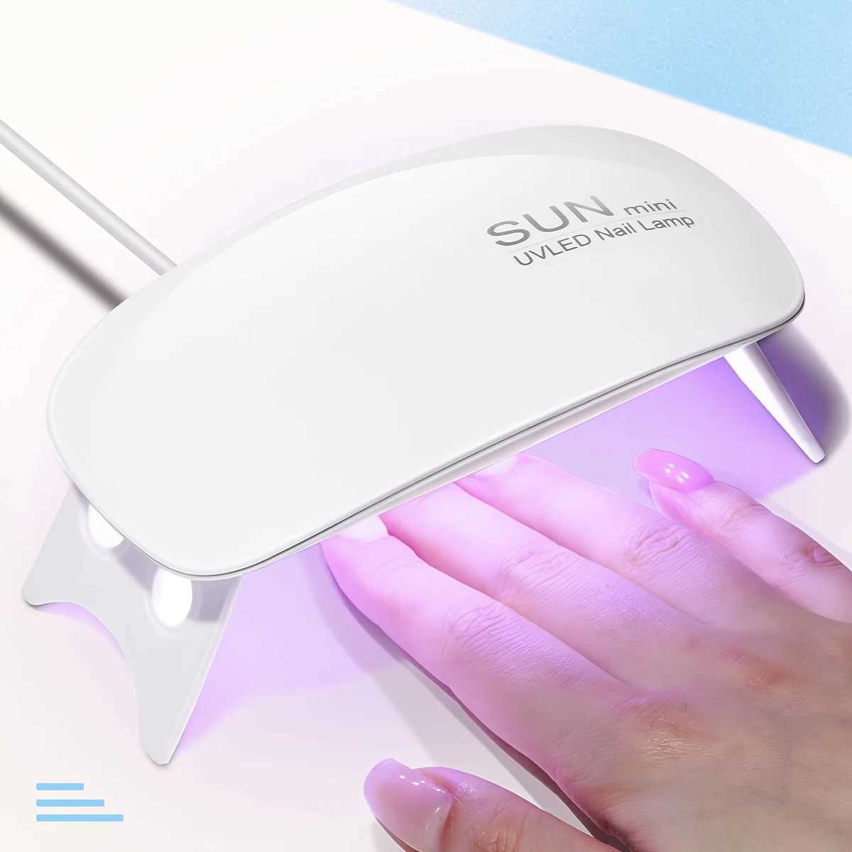 1Pc 6 Lamp Beads White Mini Mouse Nail Lamp Nail Portable Micro USB Power Supply Cable Home Use Drying Lamp For Gel J251117