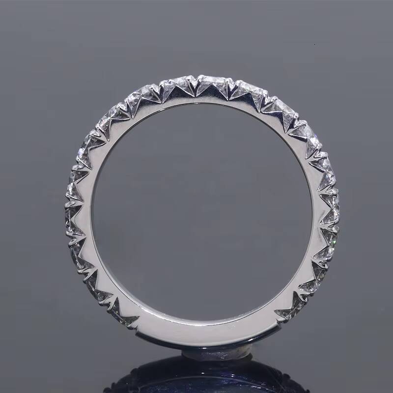 High Quality Moissanite Ring with Certificate Real Gold Jewelry 14K Moissanite Diamond Ring Bride Moissanite Eternity Ring