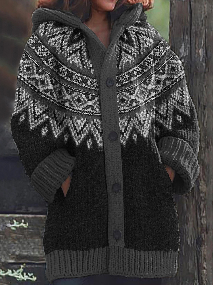 Designer hot selling retro ethnic style D-printed women's new casual sportswear cape