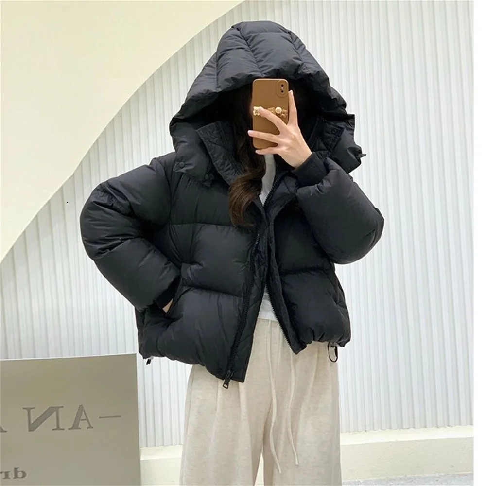 Parkas Women Winter Down Cotton Jacket Coat Ladies Hooded Outwear Parka Thick Cotton Padded Female Warm Overcoat Tops 251013