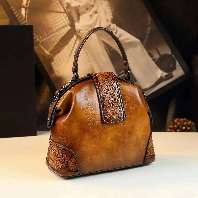 Designer Bags Designer Brand Retro Emed Dumpling Bag Leather Handcrafted Cowhide Handbag Shoulder Cross-Body Bags For Women Hot Selling