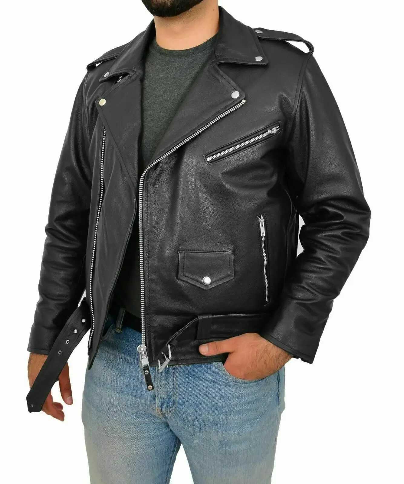 2023 Slim Fit Stand Collar PU Jacket Male Antiwind Motorcycle Lapel Diagonal Zipper Jackets Men jacket men clothingT251029