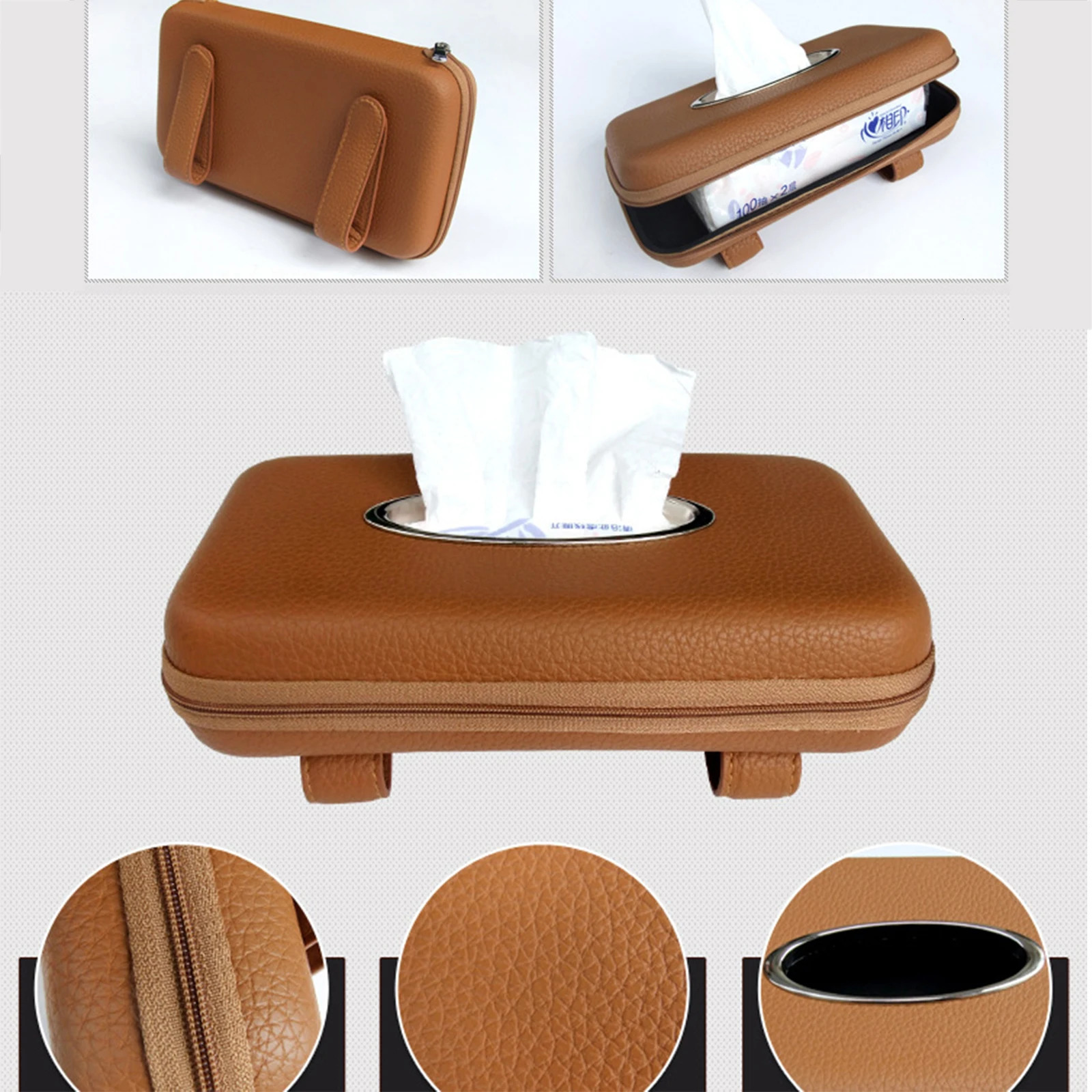 Car tissue box sunshade seat backrest suspension tissue box car armrest box tissue storage box car storage and organization 251029