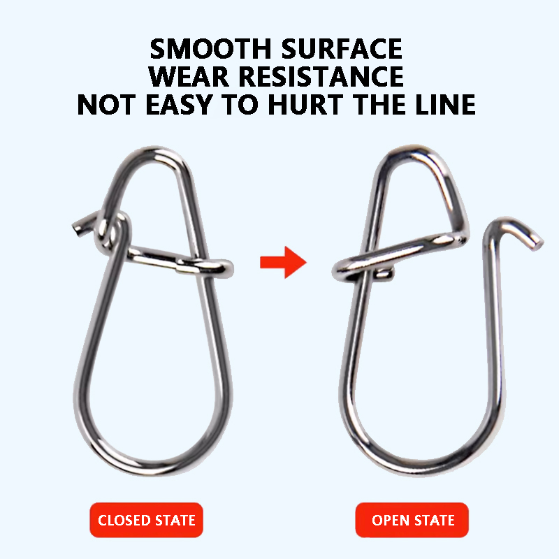 Manufacturer wholesale spot gourd shaped pin stainless steel strong connector Luya pin fishing gear small accessories fishing