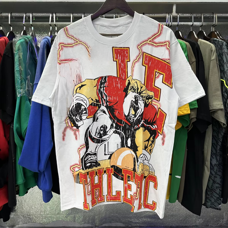 High Quality Washed Hand T SHIRT Fashion T-Shirts Men Summer Style Women Vintage American Style Tee