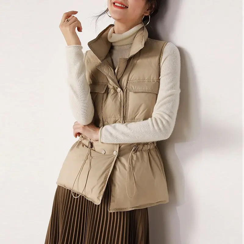 Hit Very Warm Vest Jackets Female Winter 2025 Coats Feather Sleeveless Vests Down Jacket for Women Coat Ultra Light Black 251029