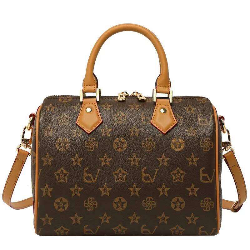 2025 Spring Summer New High-End Feelprinting Vintage Large Capacity Pillow Bag Fashionable Simple Commuting Crossbody Women's Ba