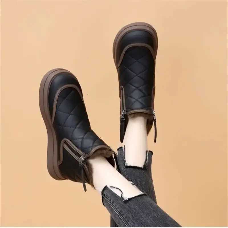 Winter Womens Boots New Plush Comfortable Warm Waterproof Anti Slip Warm Short Boots Cold Resistant Outdoor Ankle Boots Z251029