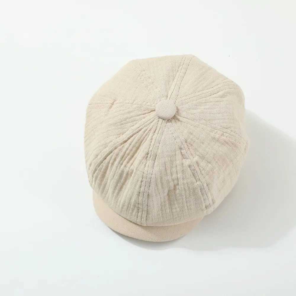 Retro Solid Color Children Forward Hat Korean Harajuku Kids Newsboy Cap Visor 26year Baby Beret Boy Girl251028