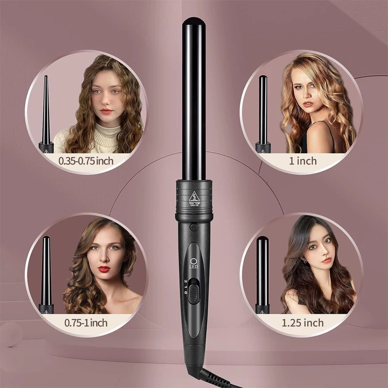 PTC Heating Multifunction Rotary Curling iron 5 in 1 interchangeable Curling tool Quickly heating ceramic barrel curling iron 251029