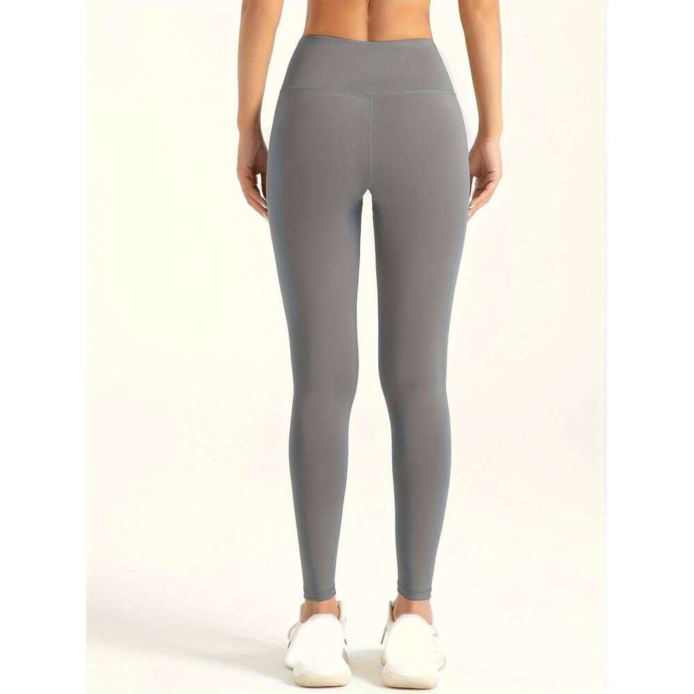 10pcs High-Waist Stretchy Yoga Leggings Women - Comfortable, Non-See-Through, Solid Color, Long Length, Perfect for Running & Fiess