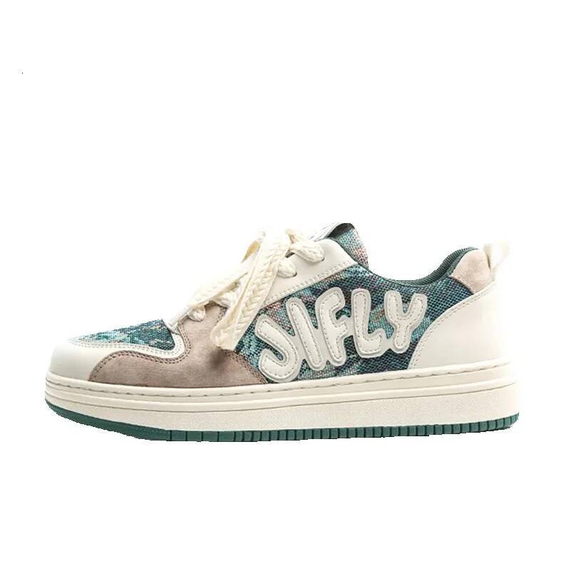 Jifffly x Vintage Retro Graffiti Printed Canvas Shoes Men's Breathable Casual Loafers Women's Korean Trendy Lightweight Anti-Slip 2025 New S