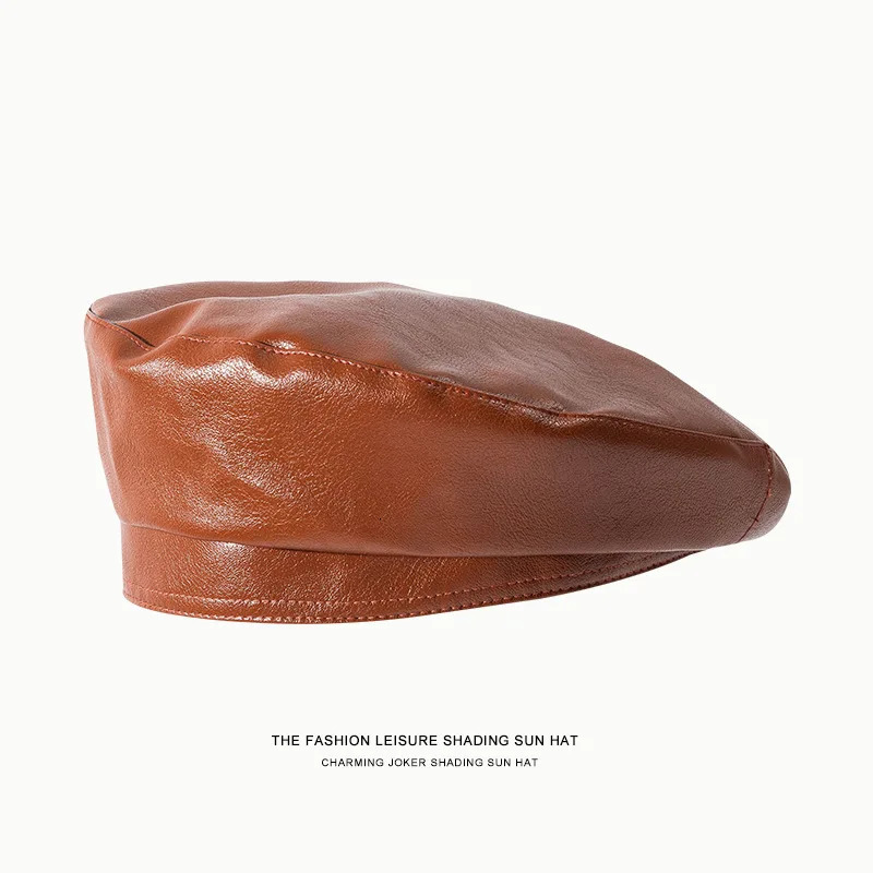 Men Women Beret Hat Leather Beret Caps Unisex Bucket Hats Caps Berets Beanies 251029