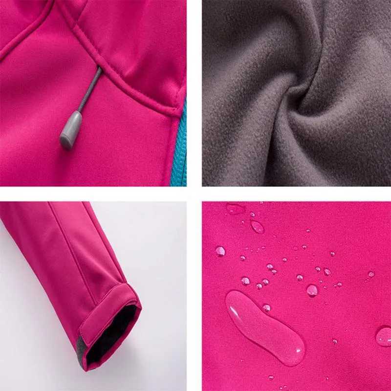 NUONEKO Men Women Softshell Hiking Jackets Waterproof Camping Trekking Windbreaker Hooded Rain Coats Skiing Sport Jacket JM10 J251029