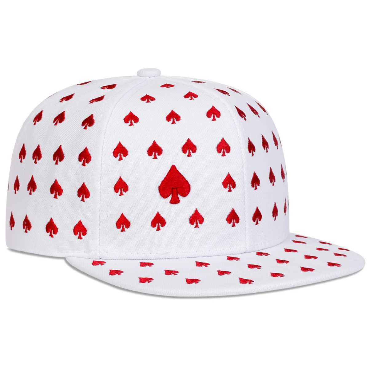 Unisex Poker Pattern Embroidery Hiphop Hats Spring Autumn Outdoor Adjustable Casual Baseball Caps Sunscreen HatW251029