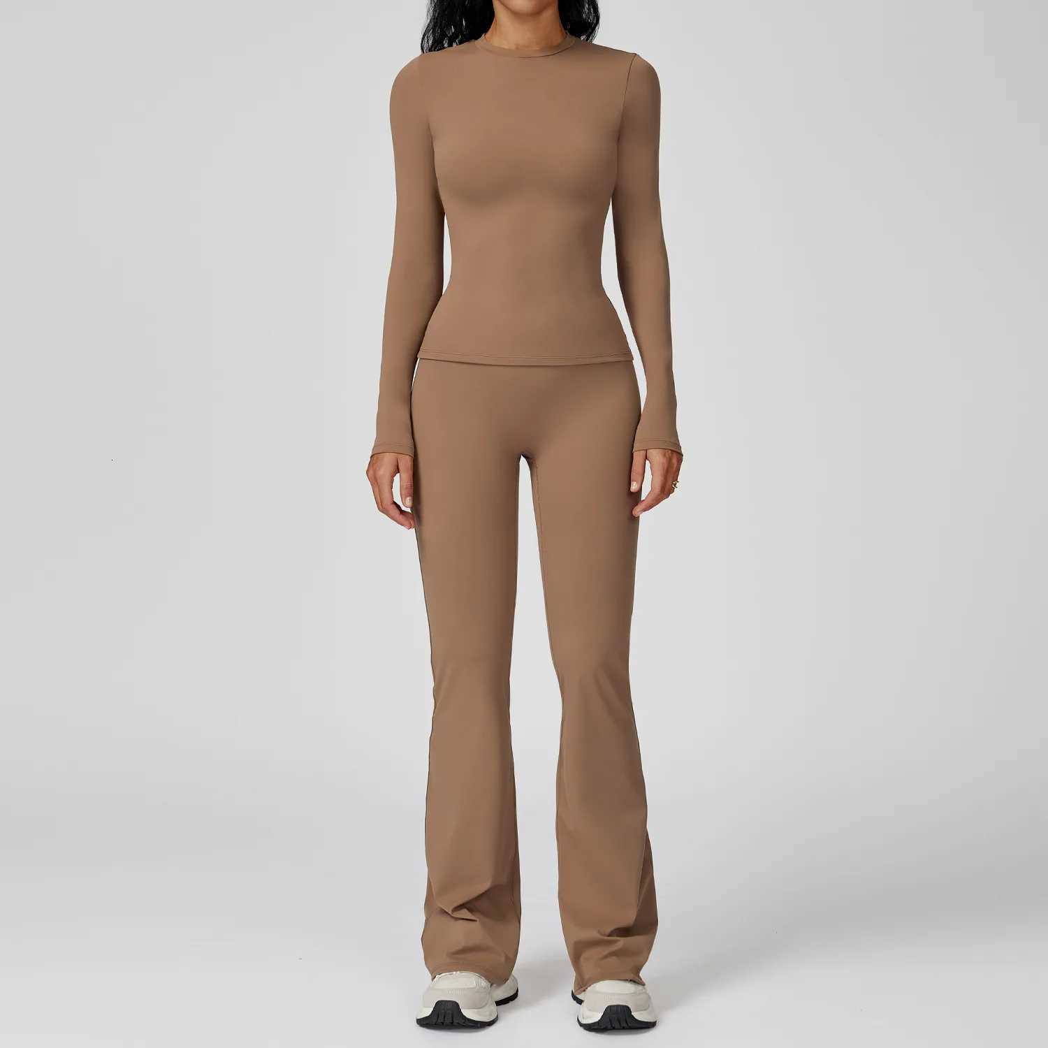 Yoga Set 2PCS Sportswear Sports Suits Women Tracksuits Gym Clothes Workout Legging Fitness Bra Crop Top Long Sleeve Sports SuitXJ251029