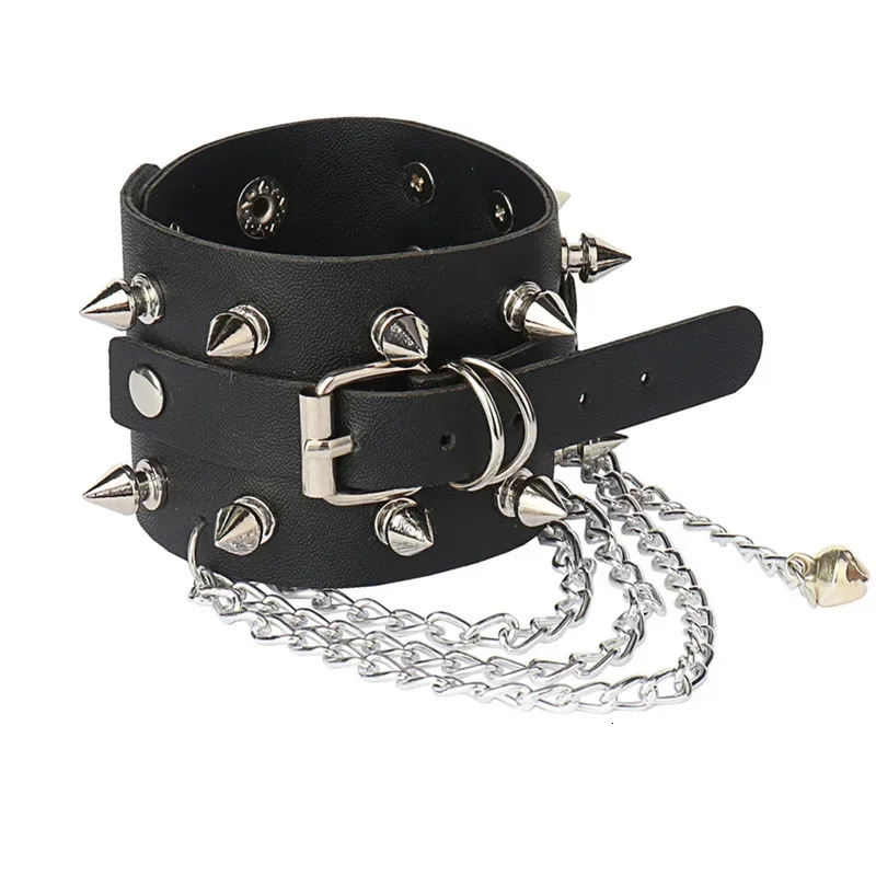 Punk Hip Hop Rock PU Leather Bracelet Unisex Trendy Chain Skull Pentagram Rivet Bracelet Party Jewelry Accessories 251028