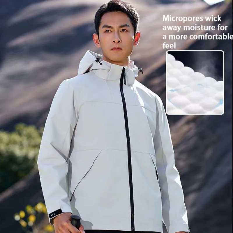 Hiking Jackets Men Waterproof Single Jacket Women Mesh Lining Inside Breathable Outdoor Camping Fishing Clothing Couple Jacket J251029