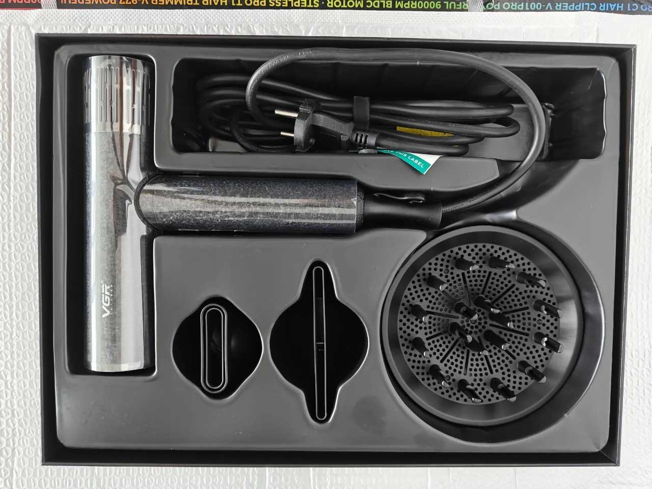 VGR Hair Dryer 0000 RPM Professional Barber Hair Dryer Brushless Negative Ions Blow Dryer Super Powerful Salon Blower V640 HD W251029