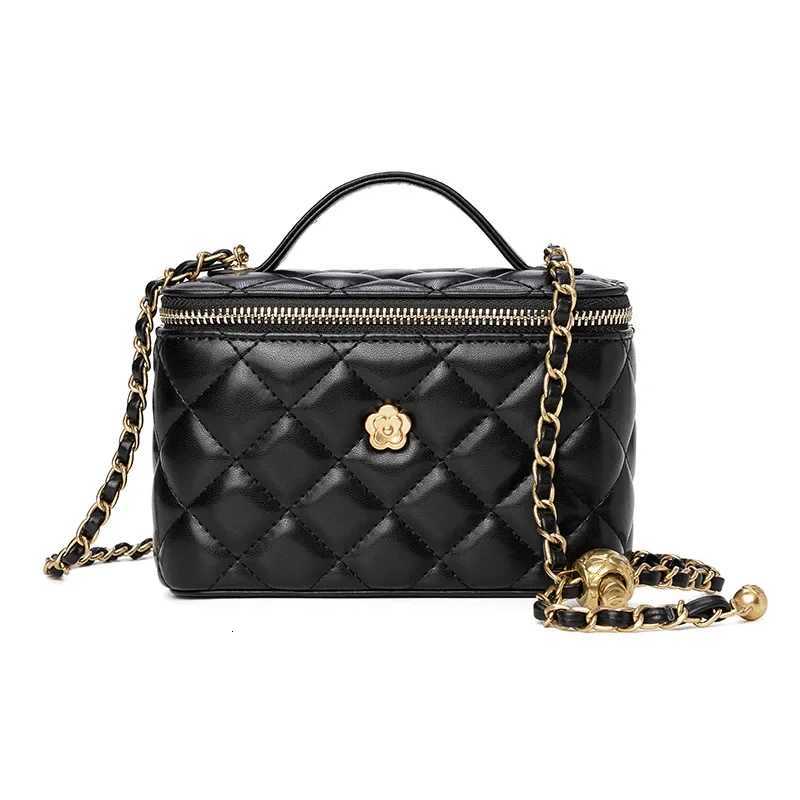 Small square bag box bag camellia rhombus chain box small bag womens shoulder messenger bag womens handbag W251029