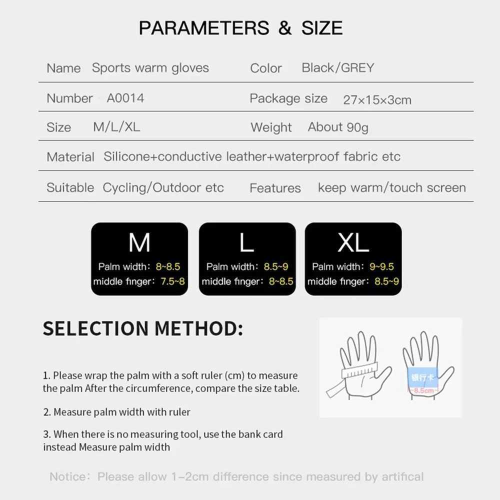 Outdoor Skiing Gloves Unisex POCkets Designed Locking Anti Slip Touch Screen Full Finger Gloves Cycling Sports Gloves J251029