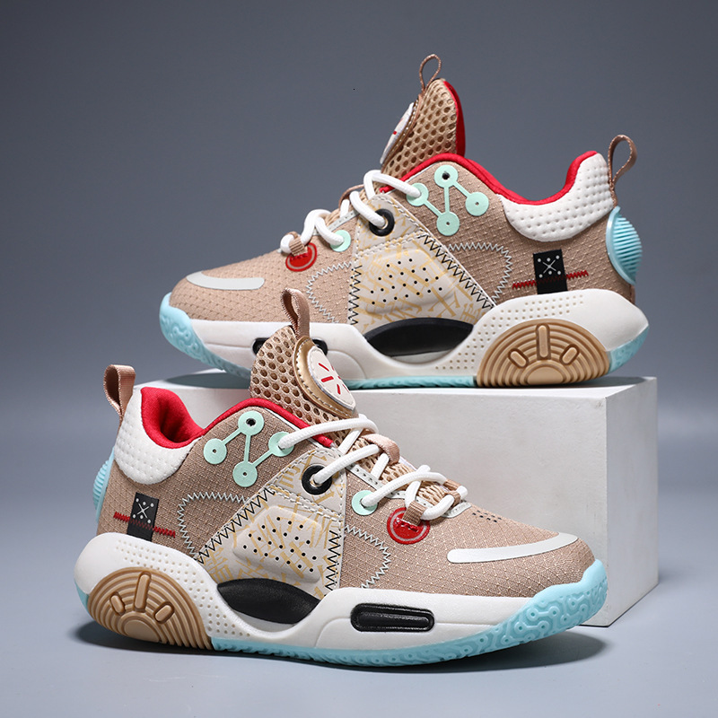 Children's basketball shoe designer men's shoes breathable new training anti slip friction sound sports shoes fashionable shoes