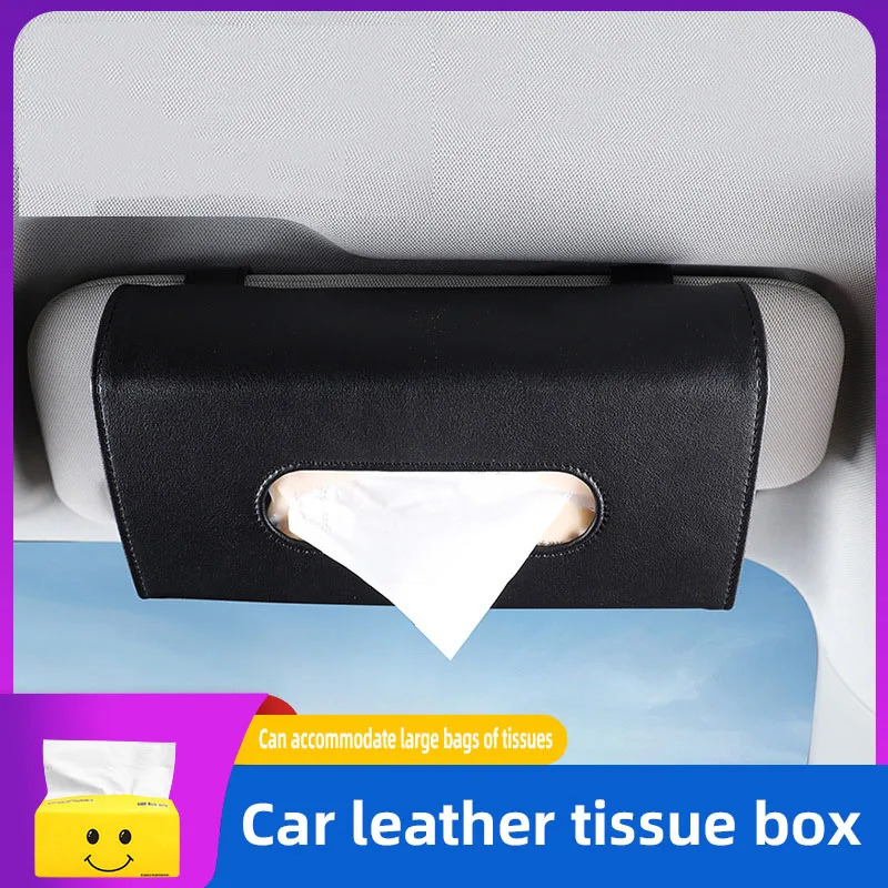 1 Pcs Car Tissue Box Towel Sets Car Sun Visor Tissue Box Holder Auto Interior Storage Decoration 251029