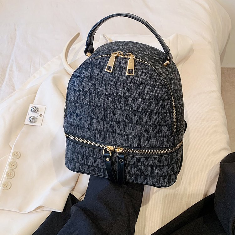 new bag women's backpack fashion trend letter bag PU texture travel bag student backpack