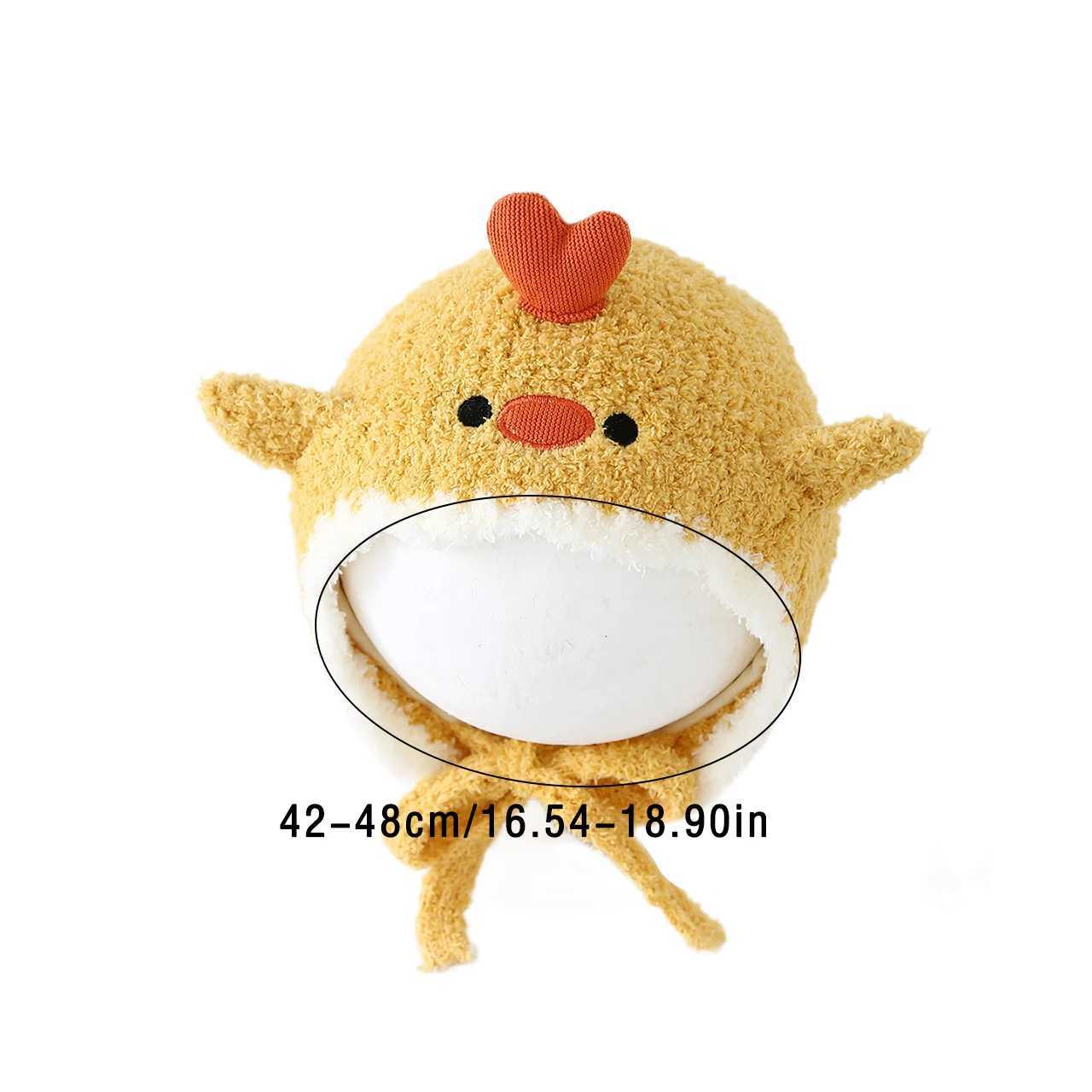 Winter Warm Ear Protection Cap Cute Animal Thicken Kids Lacing Hat Outdoor Coldproof Toddler Knitted Baby Earmuffs Beanie251028