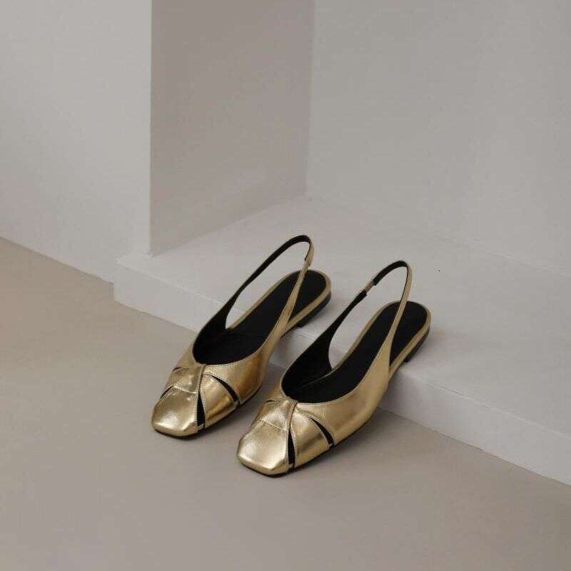 2025 New Arrival French Style Elegant Designer Shoe Women's Closed-Toe Woven Hollow Niche Breathable Flat Sandals