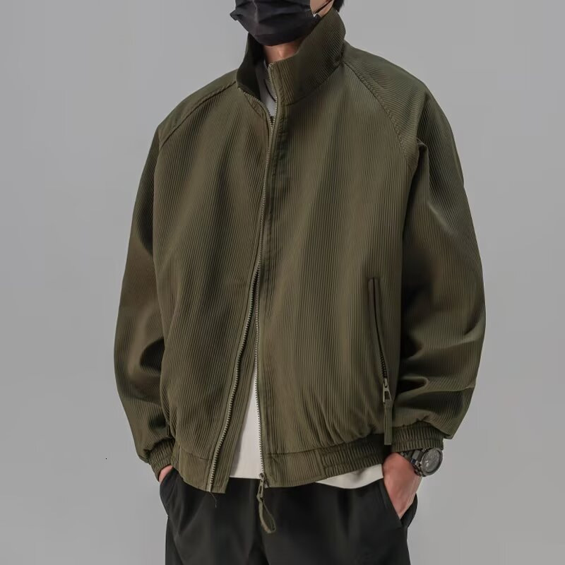 Stand Collar Workwear Jacket For Men Designer Jacket New Spring And Autumn Simple Loose Casual Versatile Couple Jacket Top
