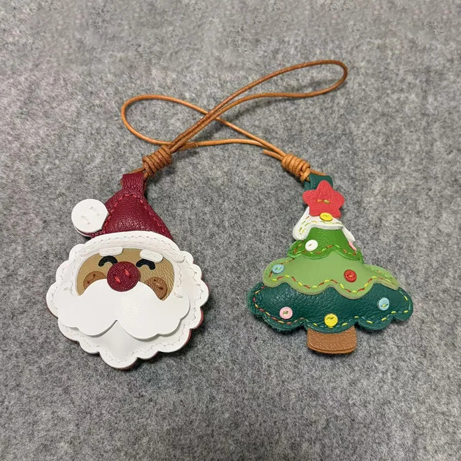 Sheepskin Handmade Santa Claus Bag Charm KeyChain Gift Cute Decoration Suitable For Bags Exquisite Charm Bag Accessories 251029