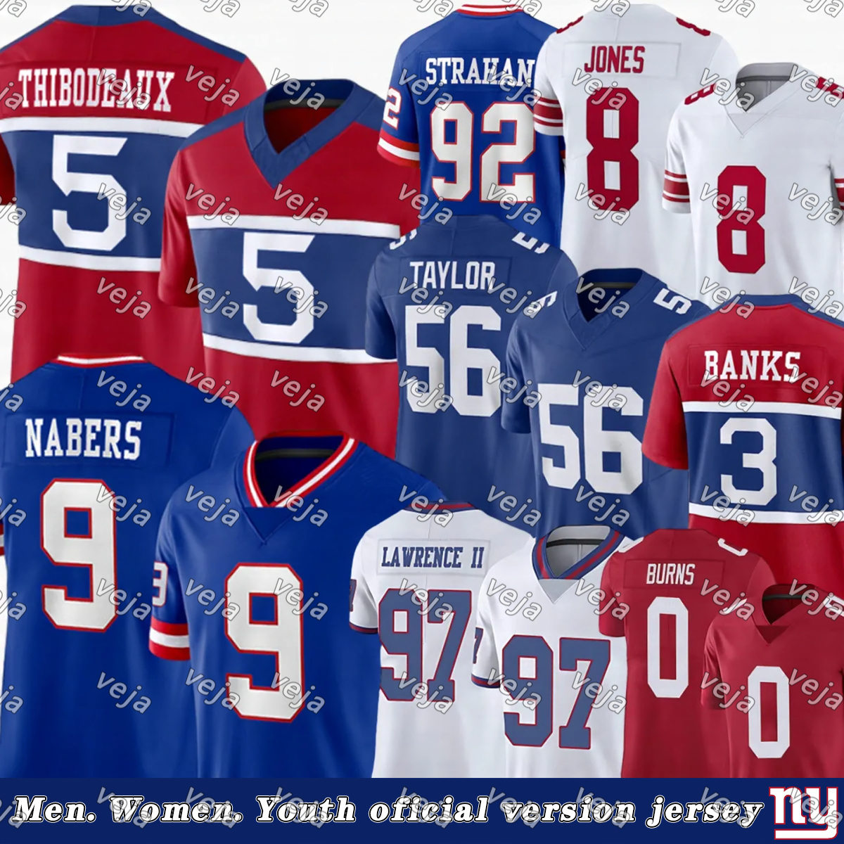 Cam Skattebo Jaxson Dart Malik Nabers Football Jersey Abdul Carter Brian Burns Thibodeaux Dexter Lawrence II Taylor Strahan Jalin Hyatt Tyrone Tracy