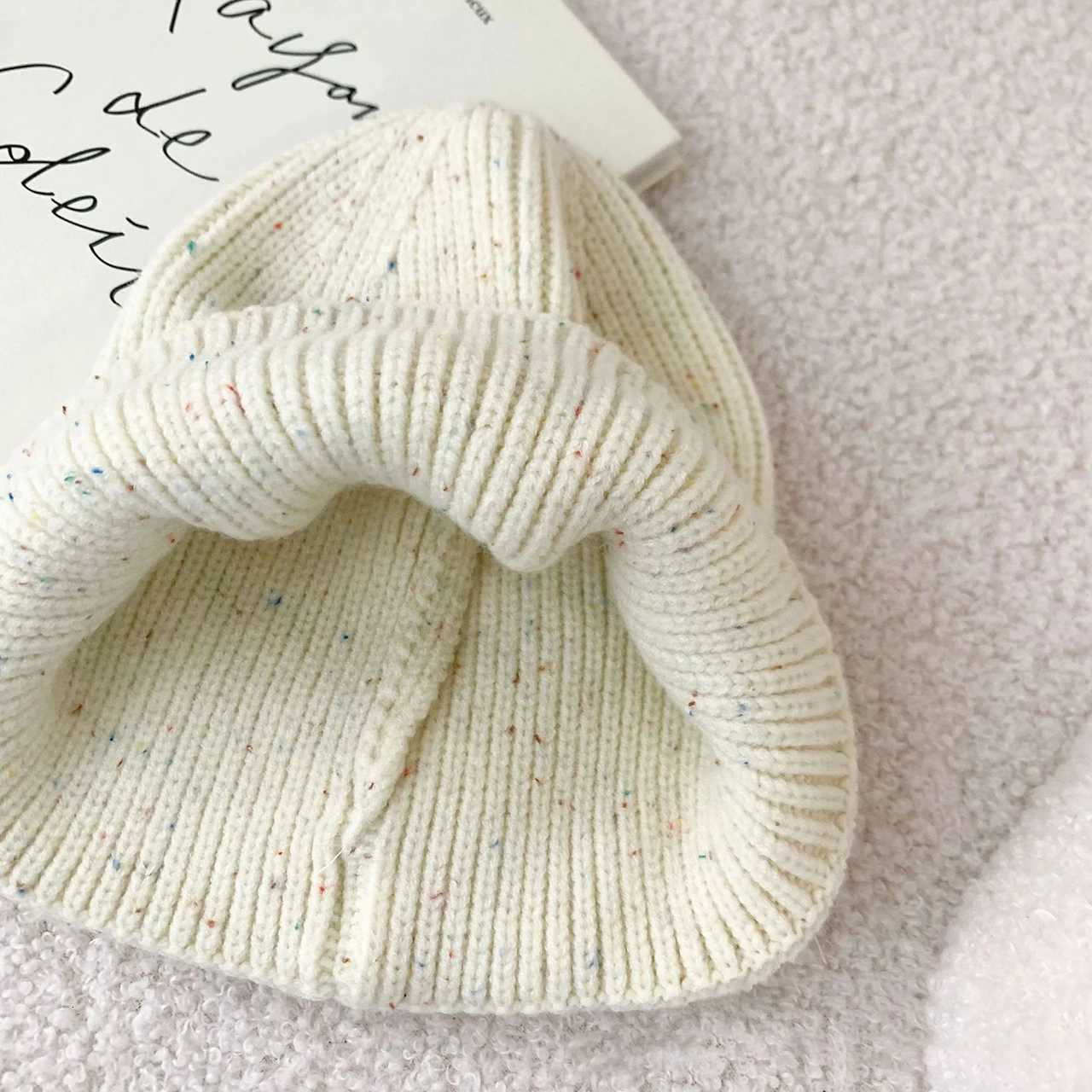 Colorful Woolen Knitted Hat for Children Warm Pullover Cap 26Year Boys Girls Winter Crochet Bonnet Fashion Simple Baby Beanie251028