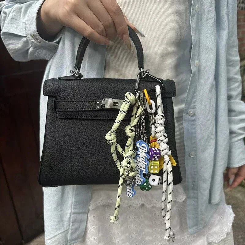 Sports Series Key chain Multielement Backpack pendant Hand woven rope shoulder bag decoration 251013
