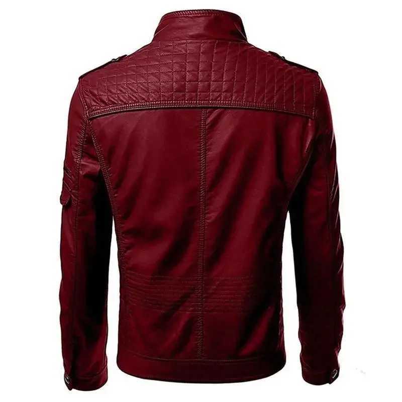 Men Faux Leather Jacket Motorcycle Men Jackets Black Jaqueta De Couro Masculina Outwear Male Slim Fit Pu Leather Coats ManT251029