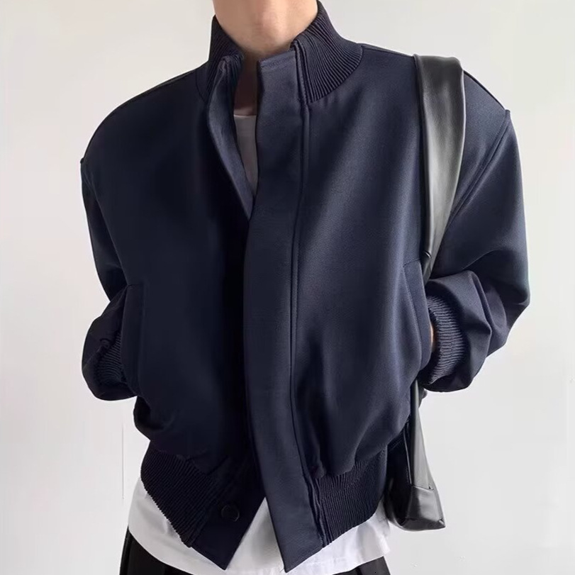 American Style Short Jacket For Men Spring And Autumn High-end Feel Cool Baseball Jacket Trendy Brand Designer Jacket Stand Collar Flight Jacket