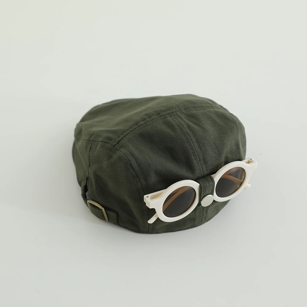 Childrens Caps With Glasses Handsome Spring Summer Baby British Beret Hats Boys Girls Korean Painter Hat For Kids 25 Years 251029