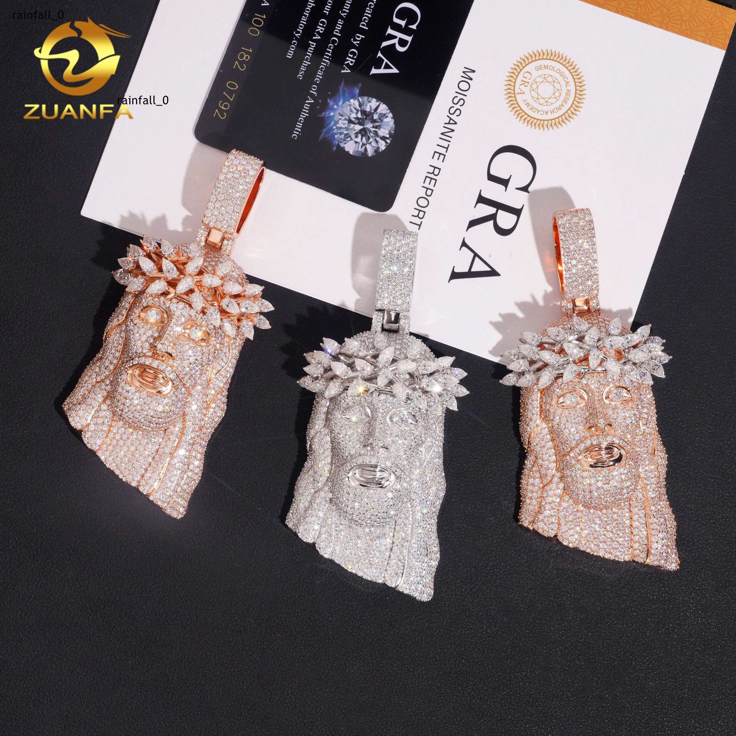 Jesus Pendant Moissanite Hip Hop Jewelry Iced Out Pendant 925 Sterling Silver Moissanite Custom Hip Hop Pendant