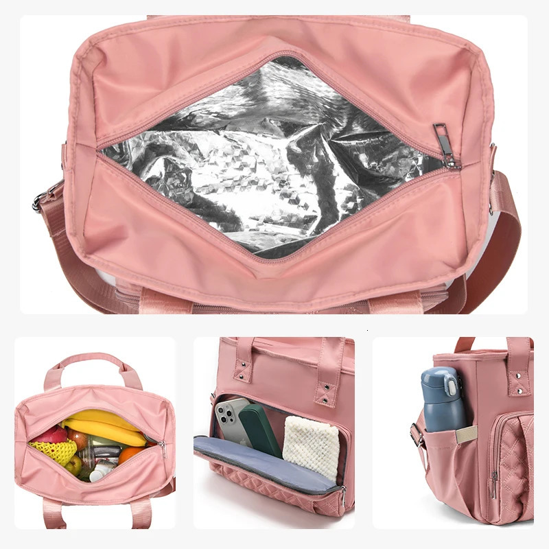 Extra Large Capacity Fashionable Lunch Bag pressed Waterproof and Leakproof Storage Bag Travel Bag Picnic Bag Mommy Bag 251029