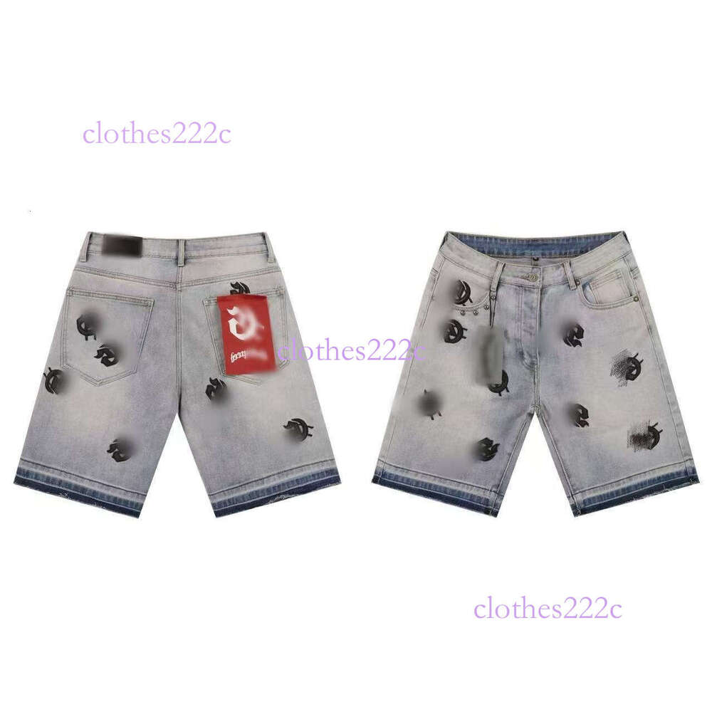 Style Trendy Brand Distressed Patchwork Straight-Leg Jeans American Casual Rock Street Hip-Hop